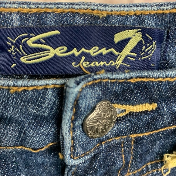 Seven7 Embroidered Studded Denim Capris - Picture 8 of 10